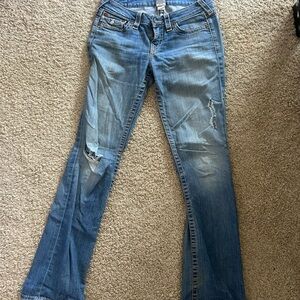 True Religion Light Blue Flare Jeans